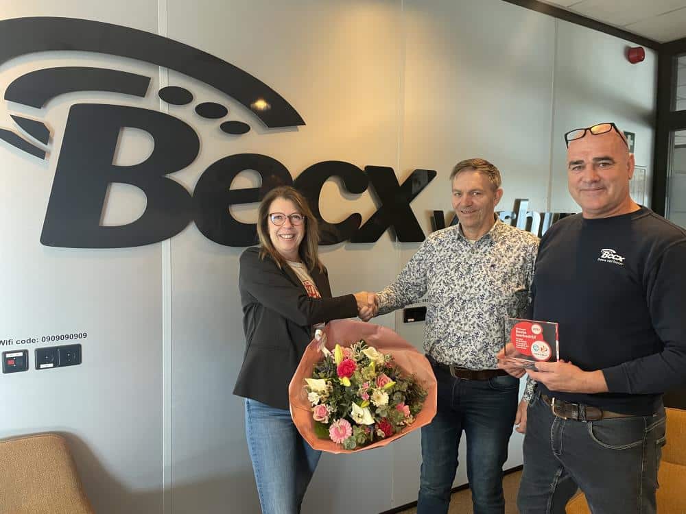Becx Garage winnaar Beste Leerbedrijf sector Mobiliteit, Transport, Logistiek en Maritiem